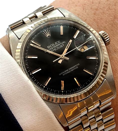 rolex 1601 black lume|rolex 1601 price.